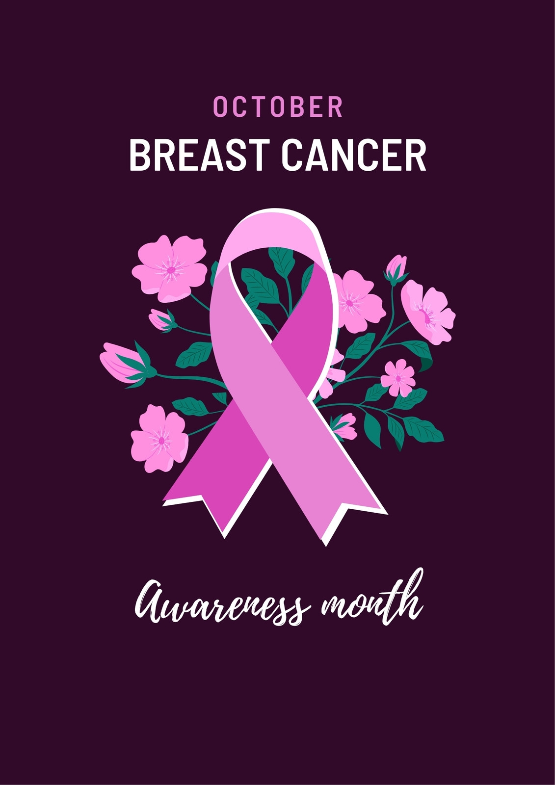 Page 3 Free Printable Breast Cancer Awareness Poster Templates Canva