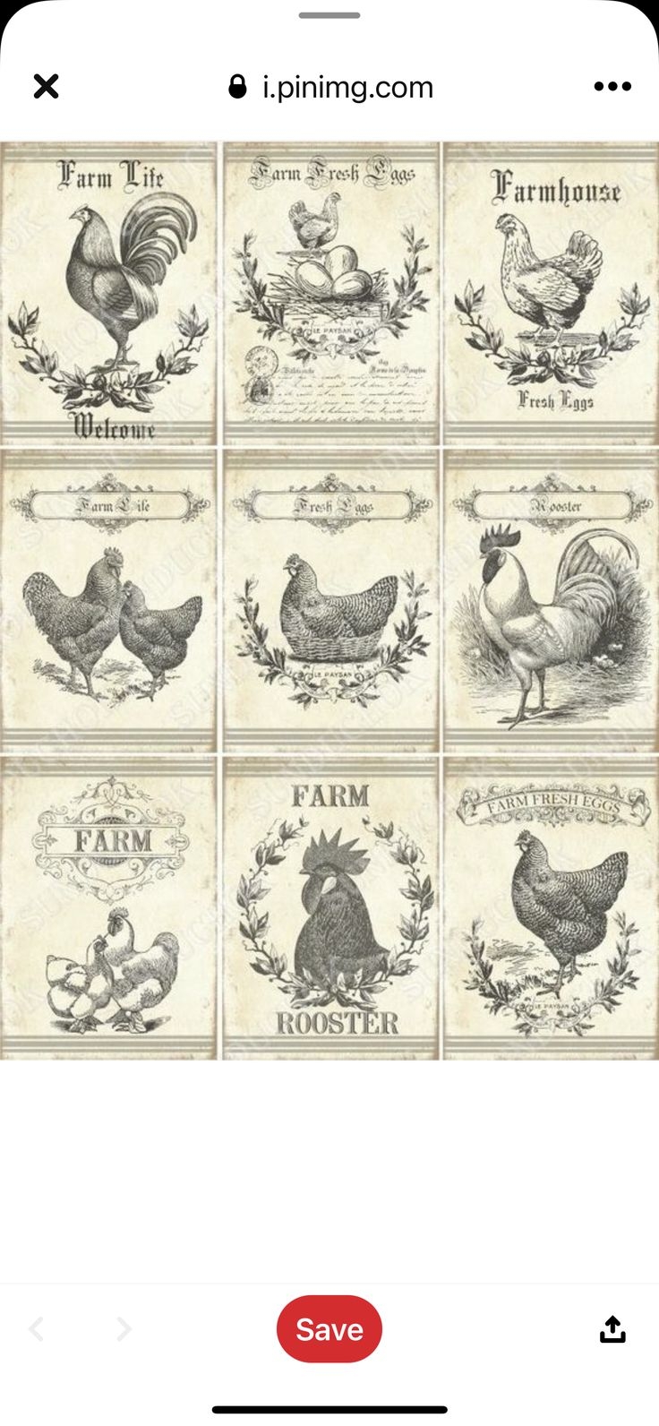 Free Printable Farm French Vintage