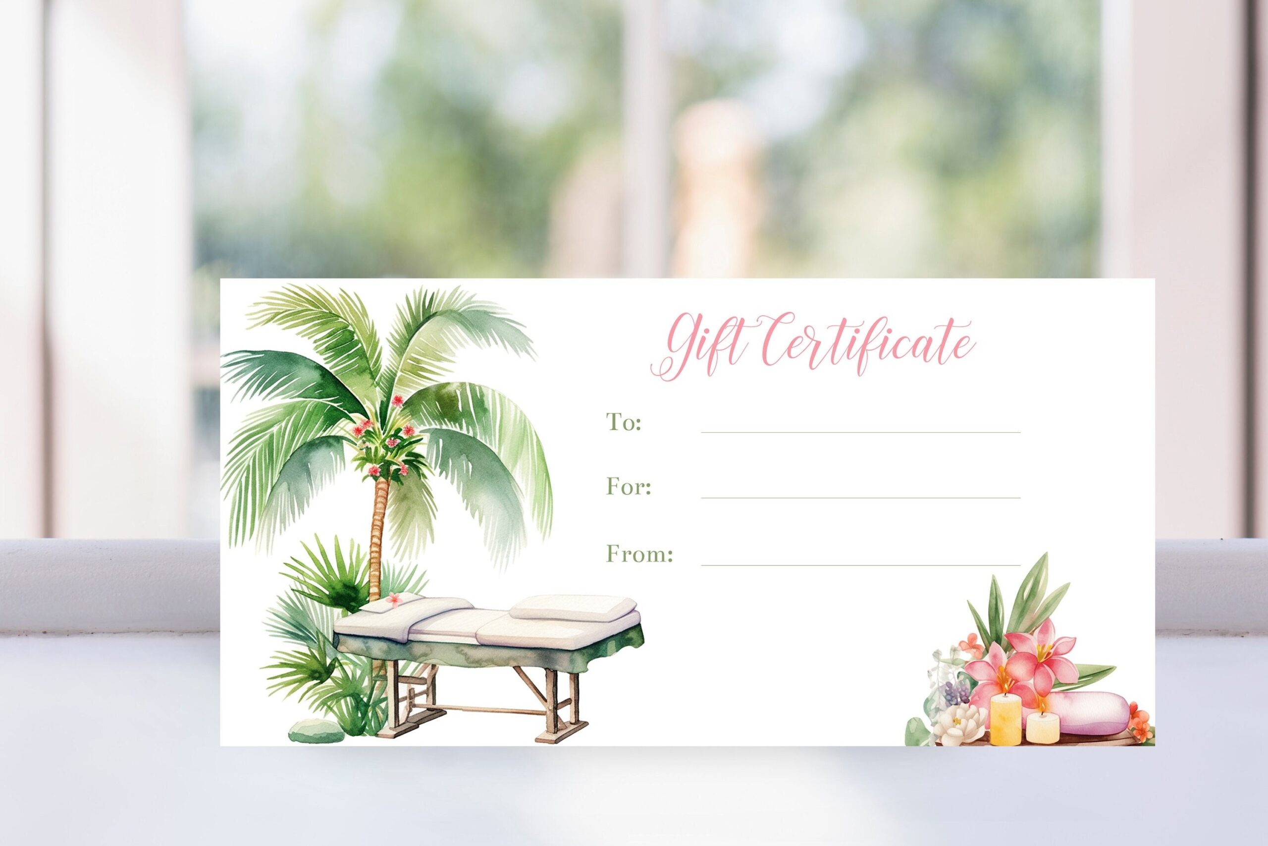 Printable Massage Gift Certificate Template Printable Spa Day Coupon Voucher Christmas Birthday Gift For New Mom Mother s Day Gift Corjl Etsy