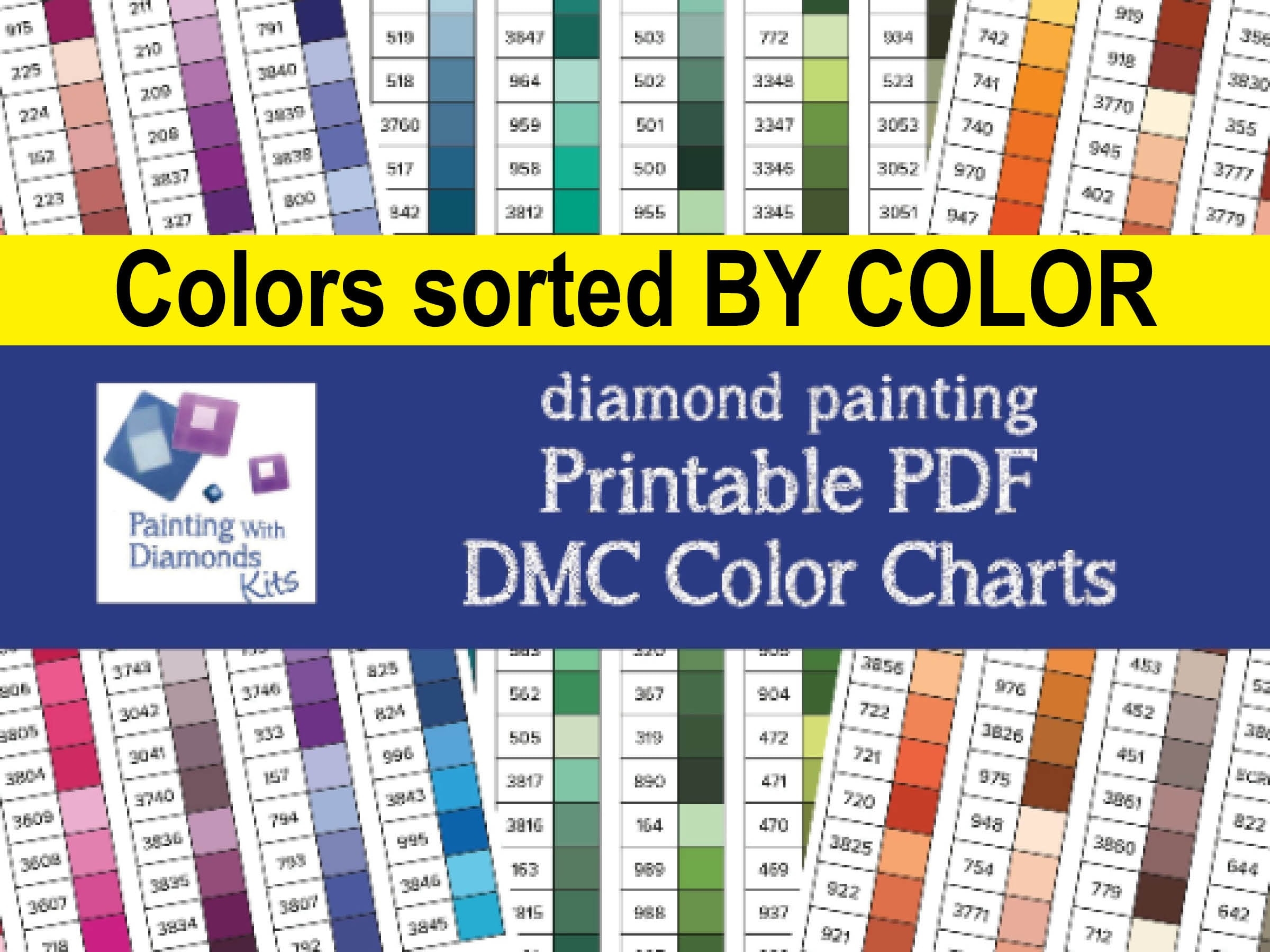 Free Printable Color Dmc Diamond Painting Dmc Chart