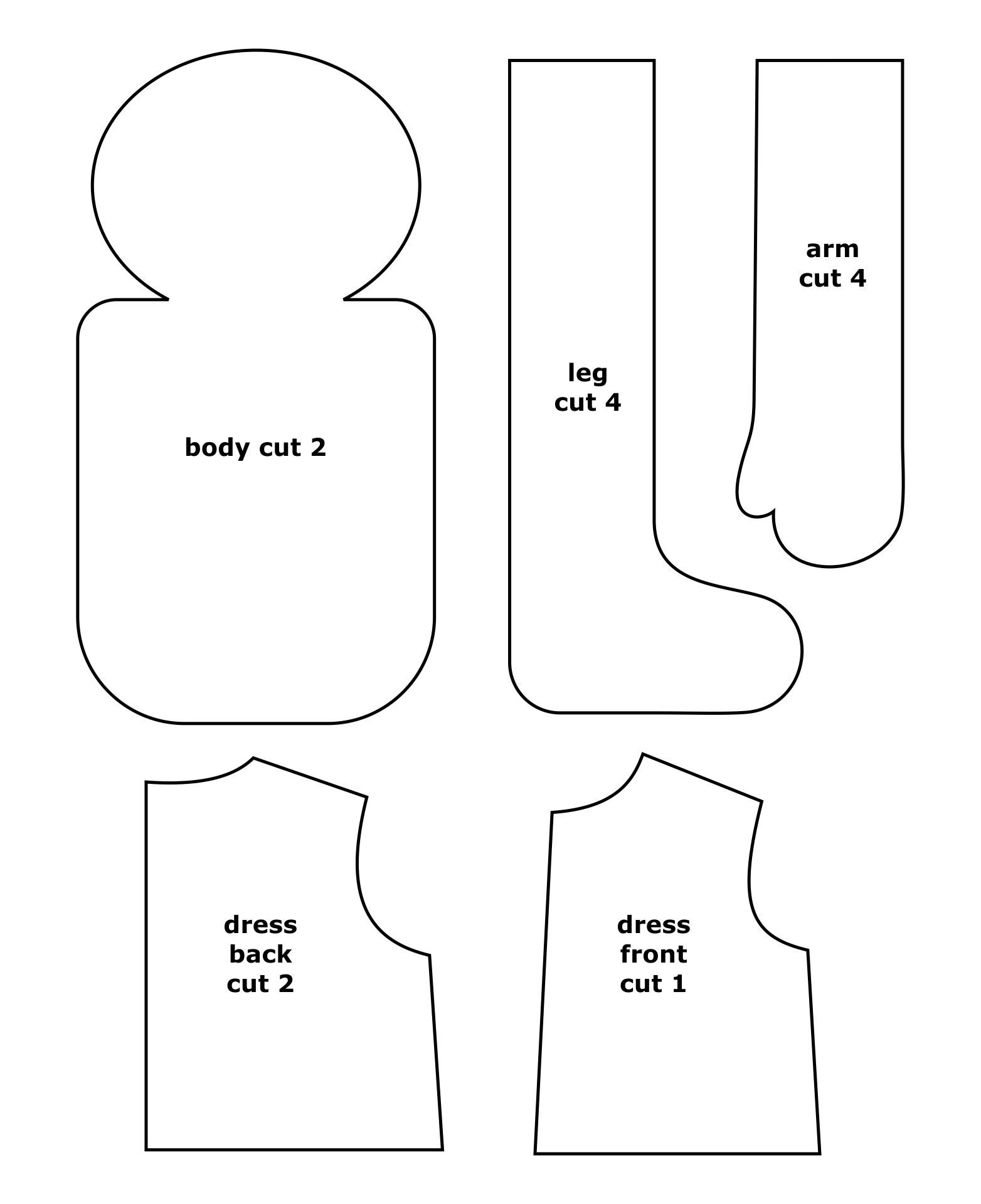 Cloth Doll Pattern Free Printable