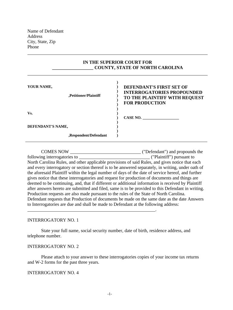 Sample Responses To Interrogatories Fill Out Sign Online DocHub