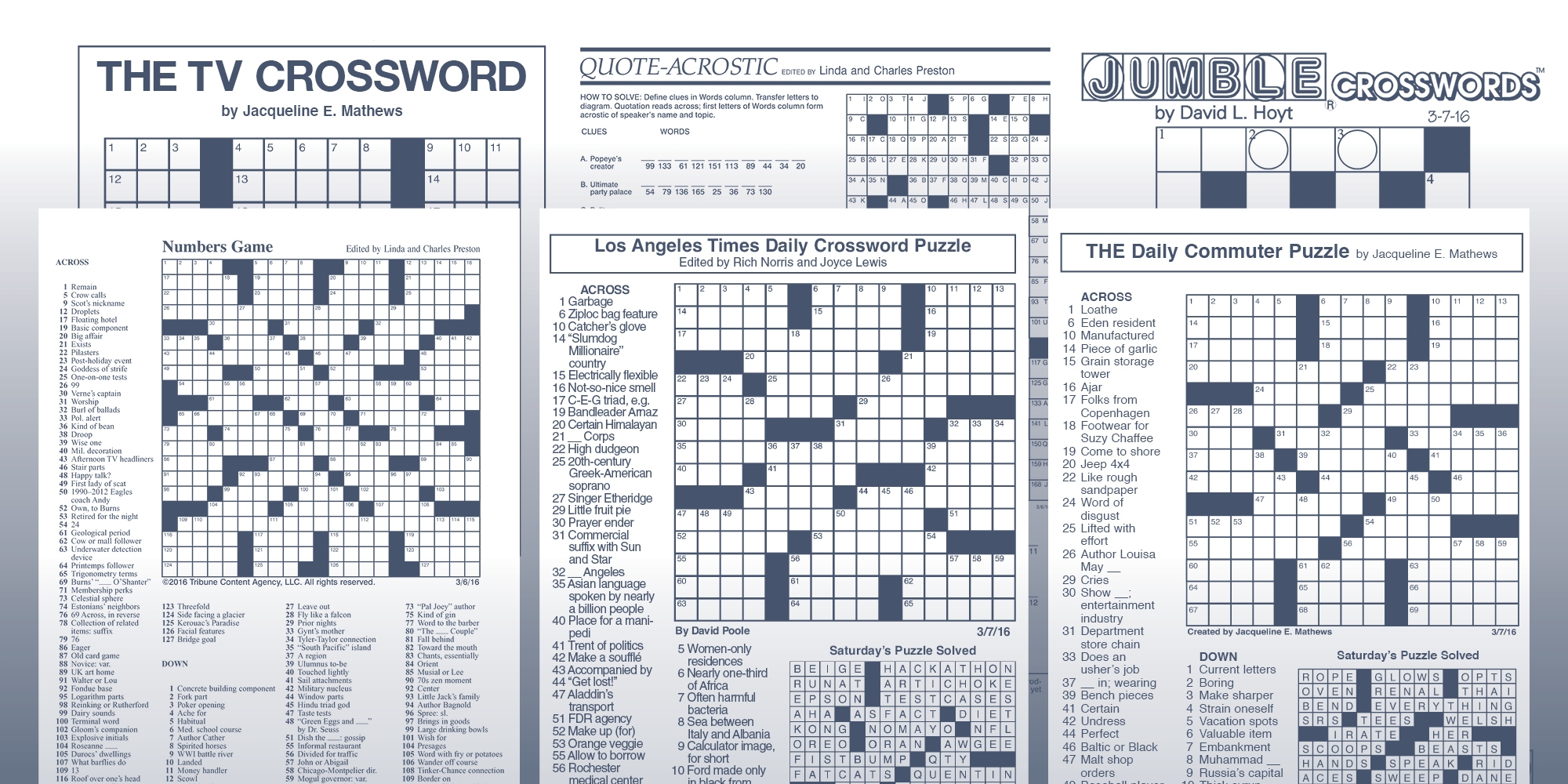 Six Original Crosswords Your Readers Can Rely On Tribune Content Agency