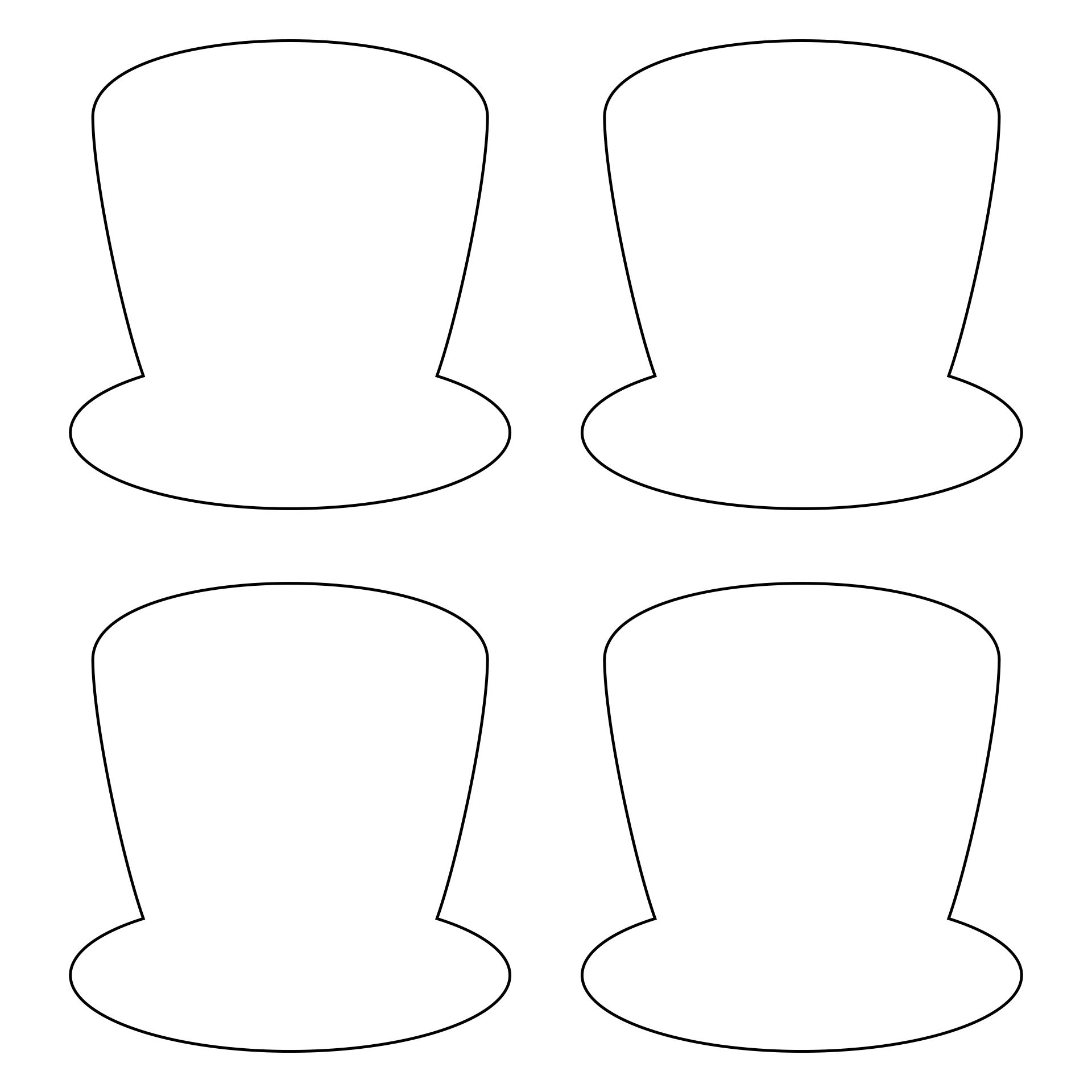 Free Printable Top Hat Templates