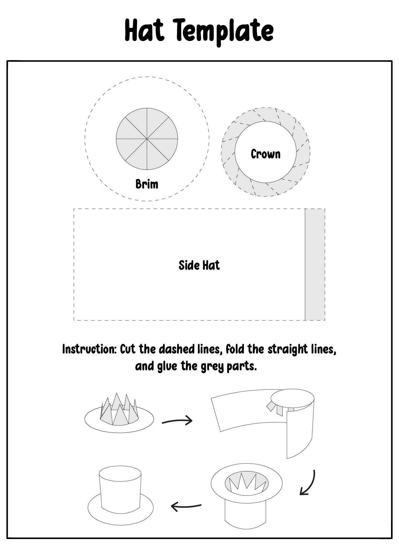 Top Hat Template Free Printable