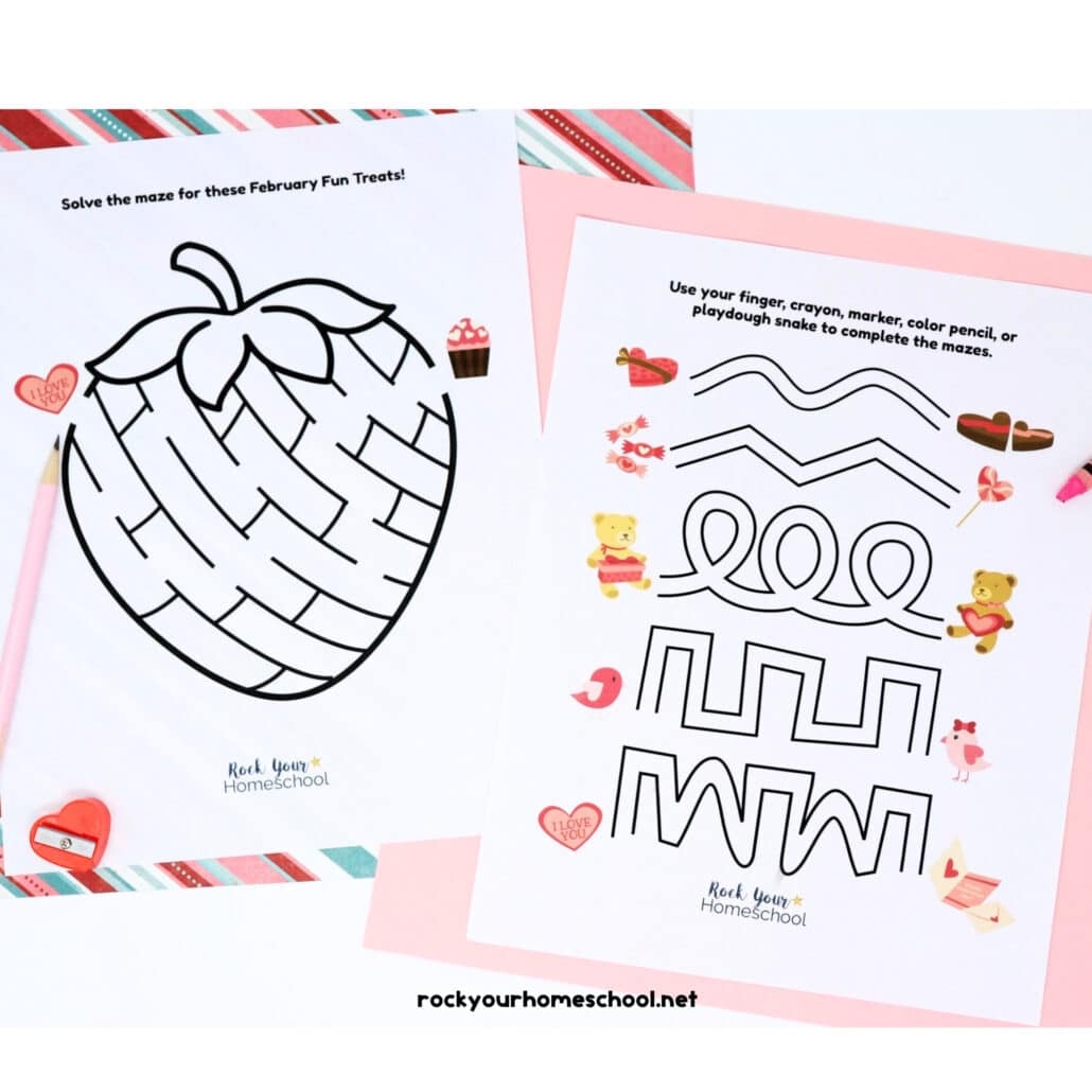 Valentine s Day Mazes For Holiday Fun Activities Free Rock Your Homeschool