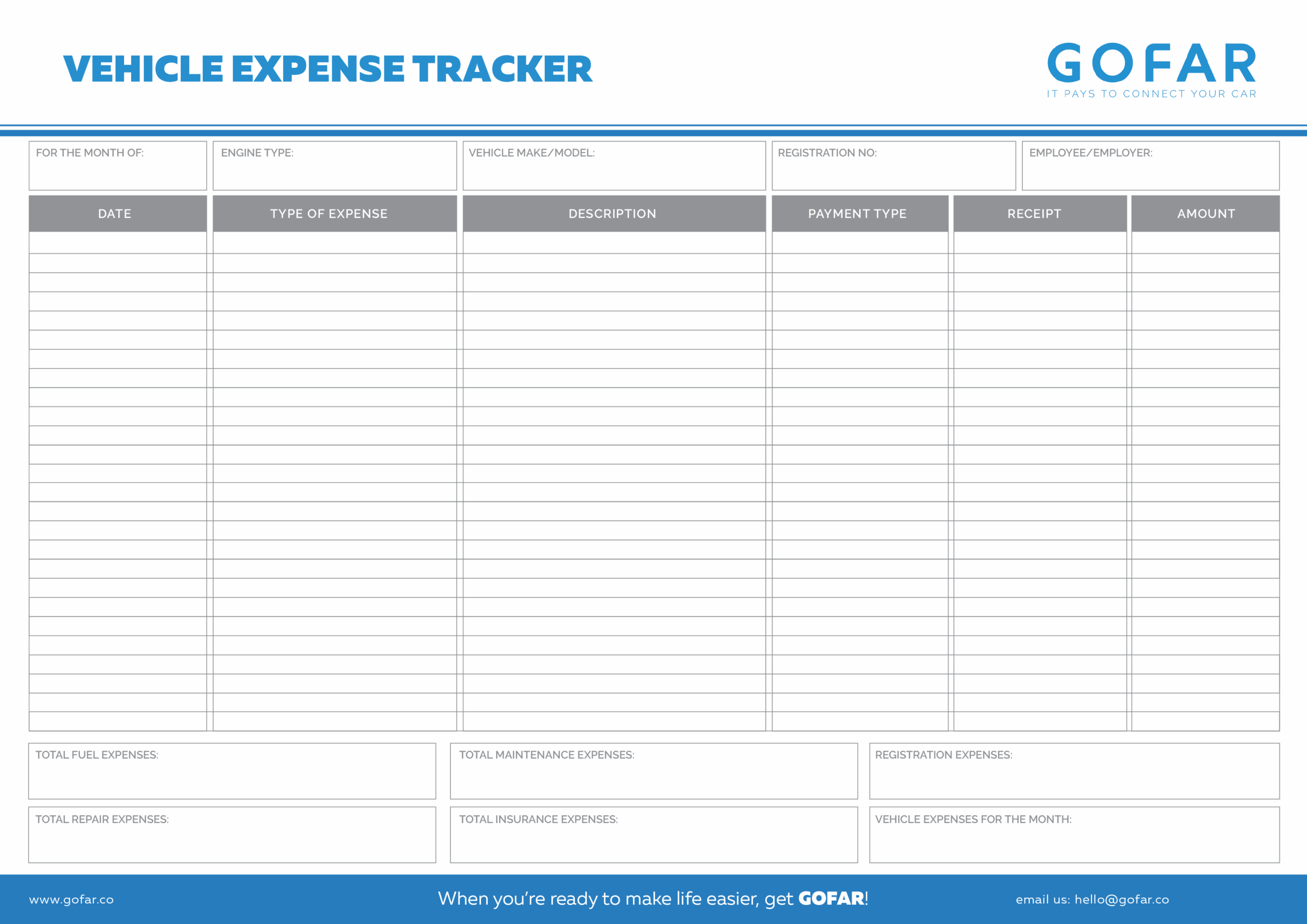 Vehicle Expense Tracker Manage Your Car Expenses Easily