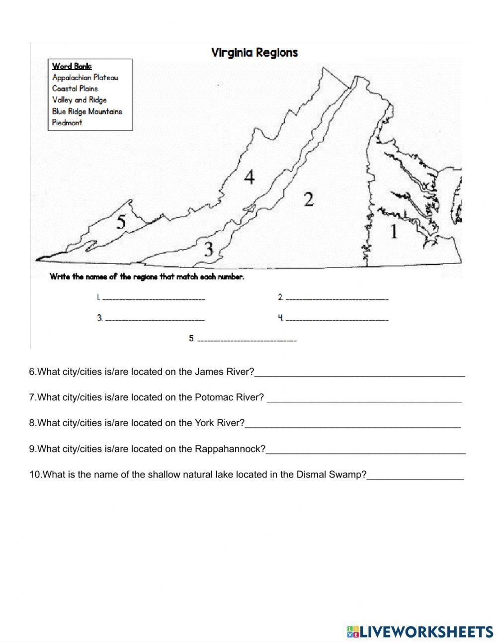 Virginia s Natural Resources Study Guide And Review Worksheets Worksheets Library