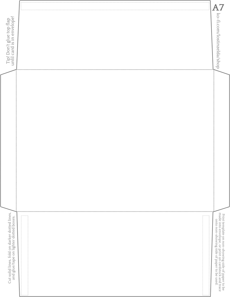 A7 5x7 And A6 4x6 Envelope Templates Printable Envelope 5x7 Envelope 4x6 Envelope LostInZelda s Ko fi Shop