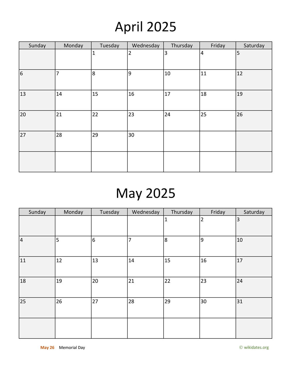 May June July 2025 Calendar Printable