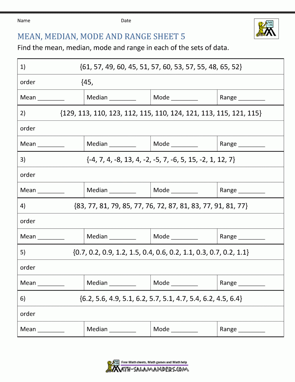 Free Median Mode And Range Worksheet Download Free Median Mode And Range Worksheet Png Images Free Worksheets On Clipart Library